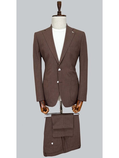 SUIT SARTORIA ÇİZGİLİ KAHVERENGİ SPOR TAKIM 2001/30