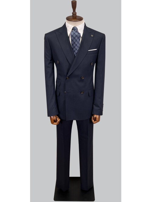 SUIT SARTORIA ÇİZGİLİ LACİVERT KRUVAZE TAKIM ELBİSE 2894