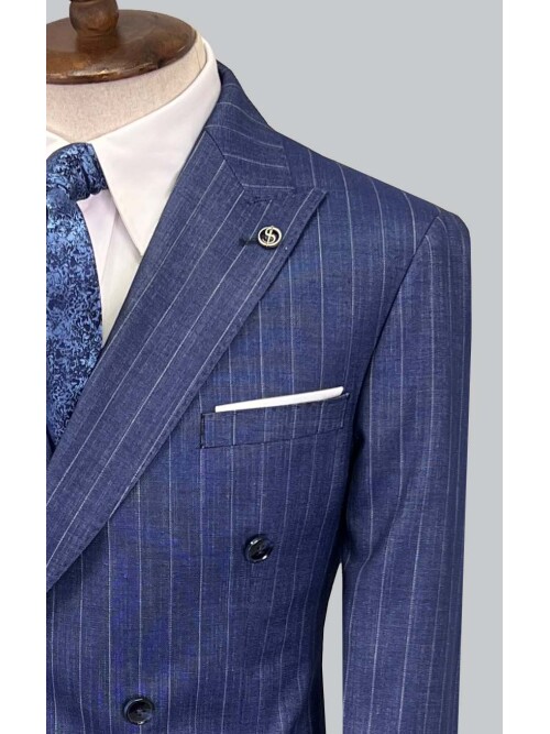 SUIT SARTORIA BLUE DOUBLE BREASTED SUIT 2894