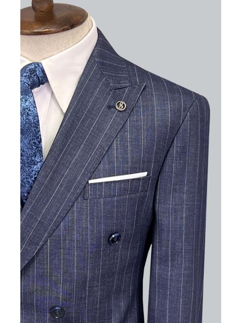 SUIT SARTORIA BLUE DOUBLE BREASTED SUIT 2894