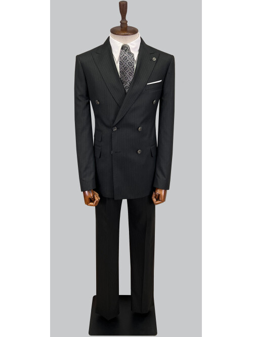 SUIT SARTORIA ÇİZGİLİ SİYAH KRUVAZE TAKIM ELBİSE 2894