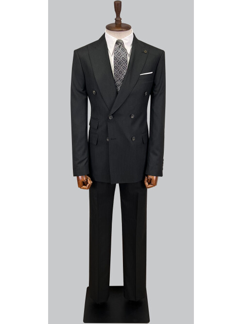 SUIT SARTORIA ÇİZGİLİ SİYAH KRUVAZE TAKIM ELBİSE 2894