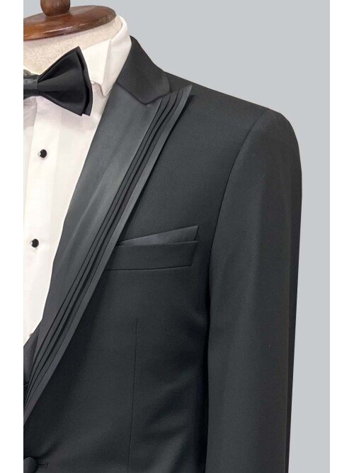 SUIT SARTORIA BLACK TUXEDO 5072