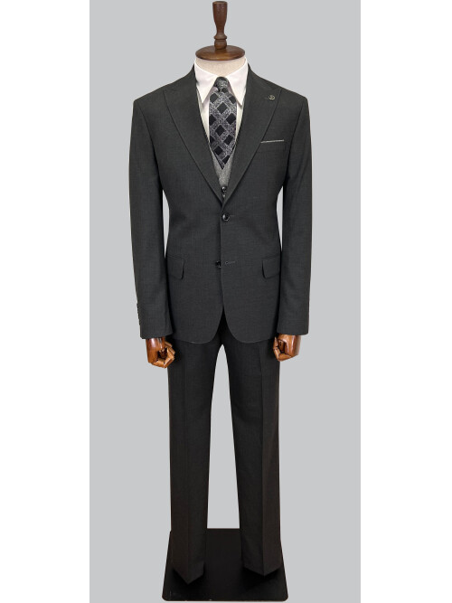 SUIT SARTORIA KOYU GRİ ÇİFT YÖNLÜ YELEKLİ TAKIM ELBİSE 2917