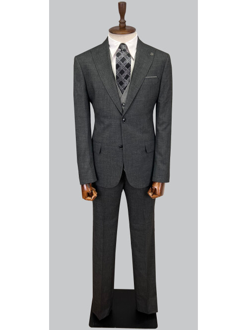 SUIT SARTORIA DARK GREY SUIT WITH DOUBLE FACED VEST 2917