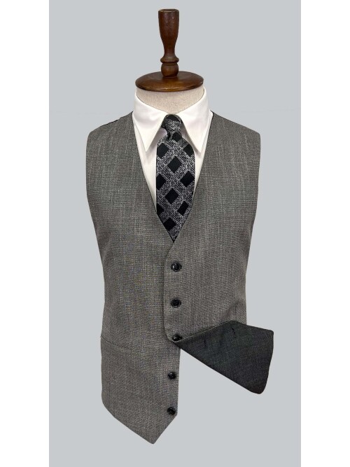 SUIT SARTORIA DARK GREY SUIT WITH DOUBLE FACED VEST 2917