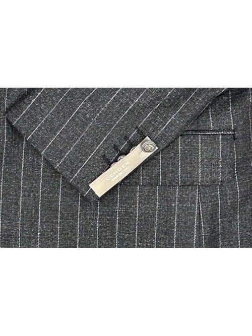 SUIT SARTORIA FÜME SİVRİ YAKA ÇİZGİLİ KRUVAZE CEKET 4590