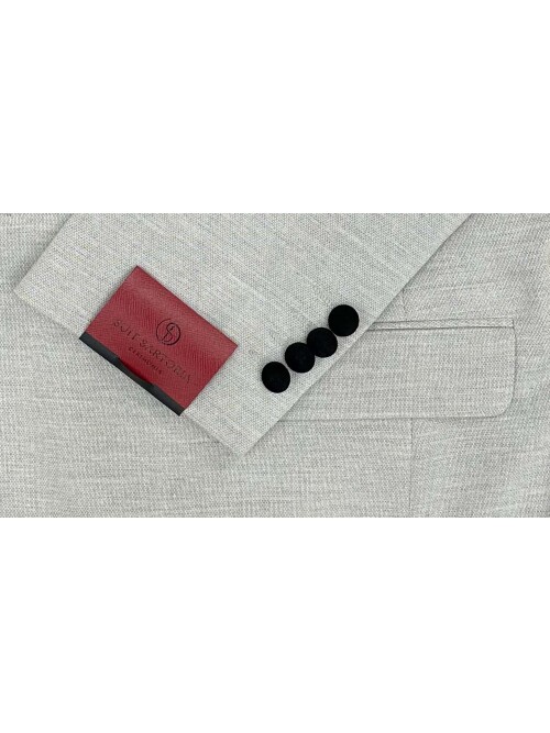 SUIT SARTORIA GRİ BÜYÜK BEDEN ÇIKMA YAKA DAMATLIK 5539