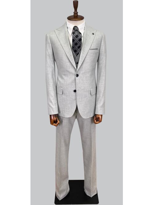 SUIT SARTORIA GREY SUIT WITH DOUBLE FACED VEST 2917