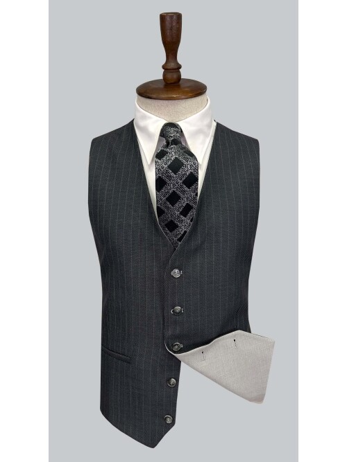 SUIT SARTORIA GREY SUIT WITH DOUBLE FACED VEST 2917