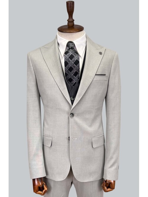 SUIT SARTORIA GREY SUIT WITH DOUBLE FACED VEST 2917