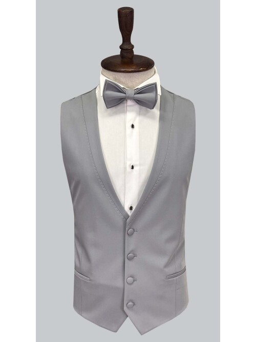 SUIT SARTORIA GREY REMOVABLE LAPEL TUXEDO 5641