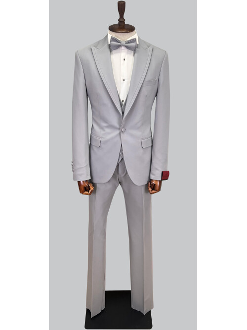 SUIT SARTORIA GREY REMOVABLE LAPEL TUXEDO 5641