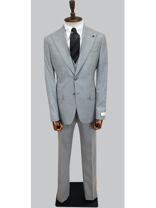 SUIT SARTORIA AÇIK GRİ ÇİZGİLİ YELEKLİ TAKIM 2000/69