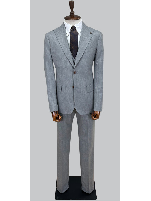 SUIT SARTORIA GRİ ÇİZGİLİ YELEKLİ TAKIM ELBİSE 2000/48