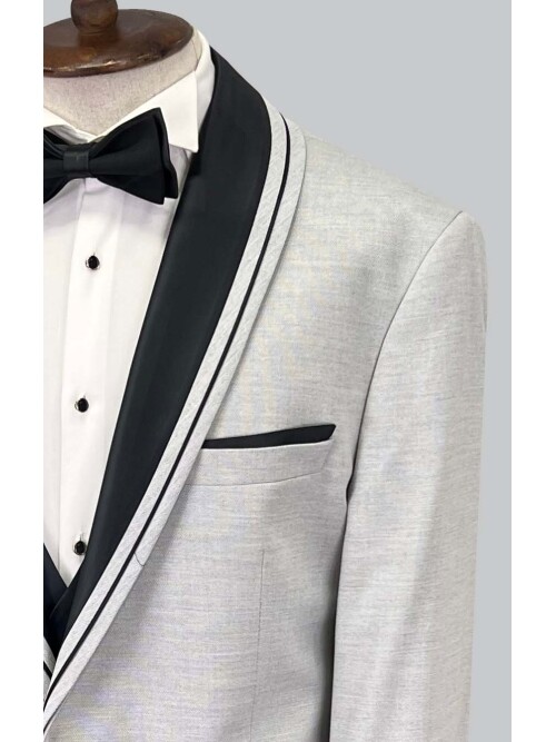 SUIT SARTORIA GRİ ÇIKMA YAKA BÜYÜK BEDEN DAMATLIK 5539