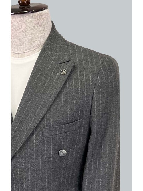 SUIT SARTORIA GREY DOUBLE BREASTED JACKET 4321