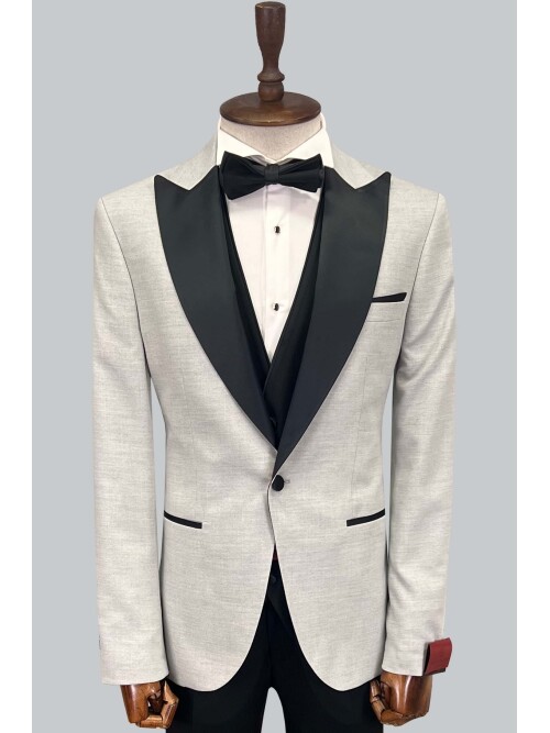 SUIT SARTORIA GRİ SİVRİ YAKA DAMATLIK 5648