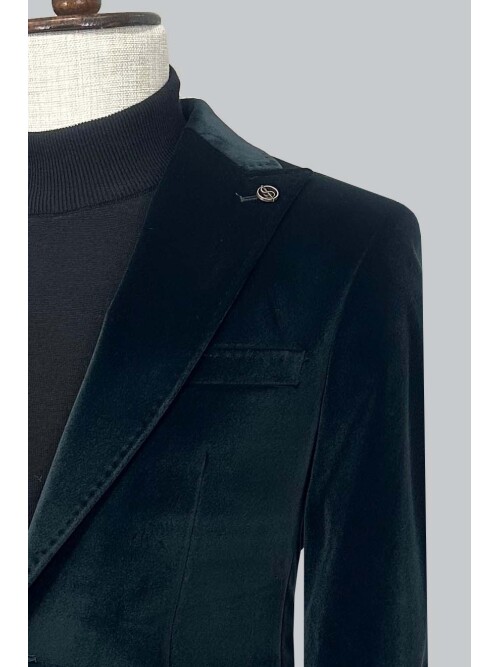 SUIT SARTORIA GREEN VELVET JACKET 4573