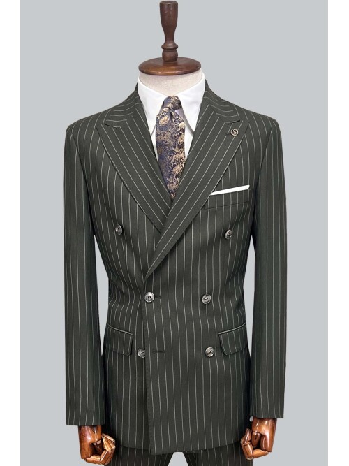 SUIT SARTORIA KHAKI DOUBLE BREASTED SUIT 2958