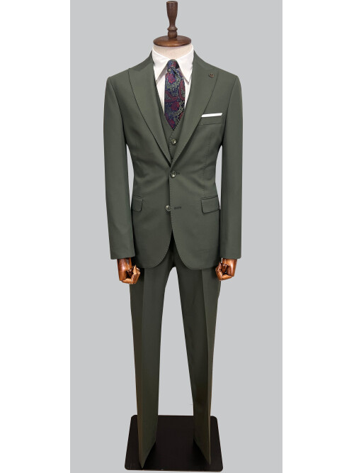 SUIT SARTORIA HAKİ YELEKLİ TAKIM ELBİSE 2956