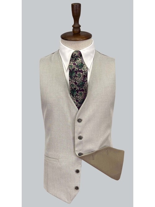 SUIT SARTORIA BROWN SUIT WITH DOUBLE FACED VEST 2917