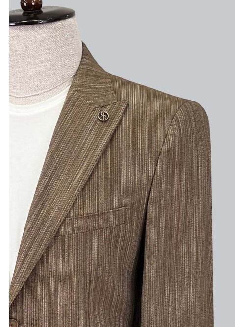 SUIT SARTORIA LINEN BROWN JACKET 4371