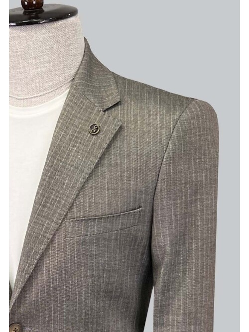 SUIT SARTORIA KETEN KAHVERENGİ CEKET 4372