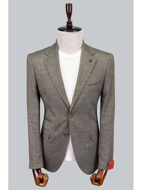 SUIT SARTORIA KETEN KAHVERENGİ CEKET 4372