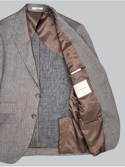 SUIT SARTORIA LINEN BROWN JACKET 4372