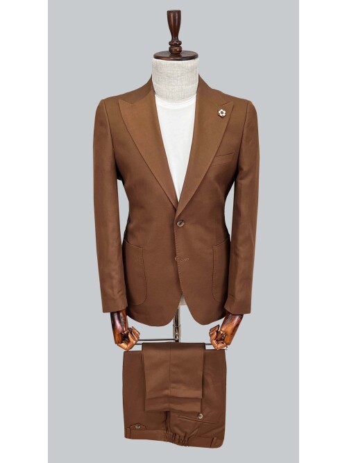 SUIT SARTORIA BROWN LINEN SUIT 2830