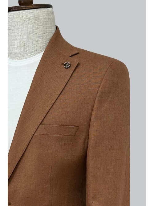 SUIT SARTORIA KİREMİT KETEN TAKIM 2000/73