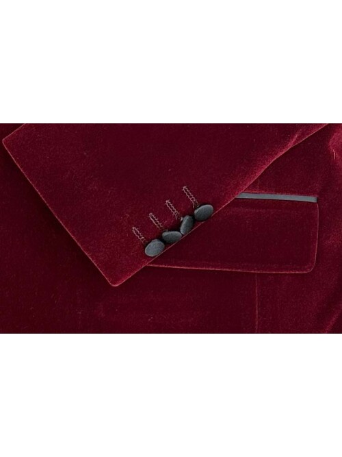 SUIT SARTORIA BURGUNDY VELVET BLAZER 4584