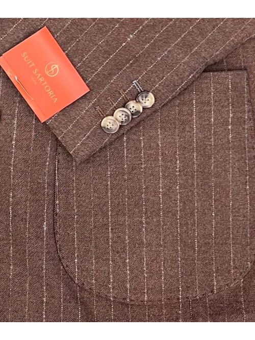 SUIT SARTORIA BROWN DOUBLE BREASTED JACKET 4321