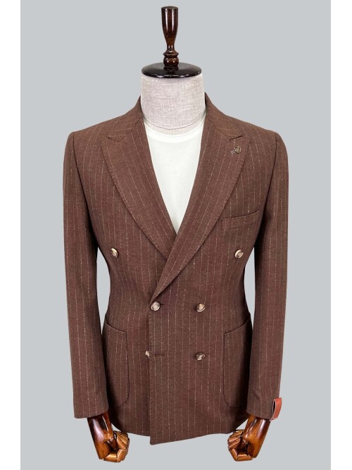 SUIT SARTORIA BROWN DOUBLE BREASTED JACKET 4321