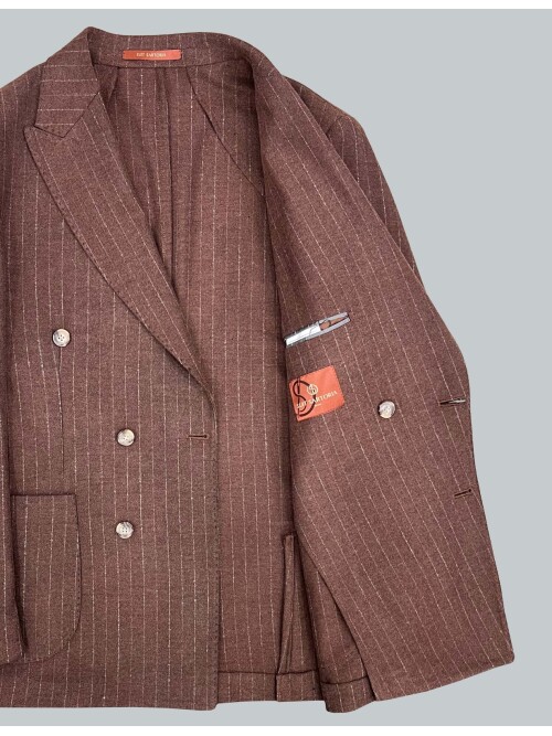 SUIT SARTORIA BROWN DOUBLE BREASTED JACKET 4321