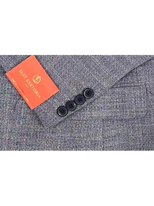 SUIT SARTORIA LINEN NAVY BLUE JACKET 4372