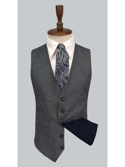 SUIT SARTORIA NAVY BLUE SUIT WITH DOUBLE FACED VEST 2917