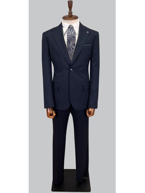 SUIT SARTORIA NAVY BLUE SUIT WITH DOUBLE FACED VEST 2917