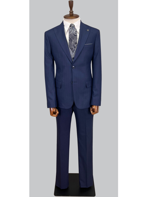 SUIT SARTORIA NAVY BLUE SUIT WITH DOUBLE FACED VEST 2917