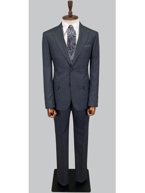 SUIT SARTORIA NAVY BLUE SUIT WITH DOUBLE FACED VEST 2917