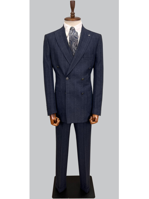 SUIT SARTORIA LACİVERT ÇİZGİLİ KRUVAZE TAKIM ELBİSE 2928