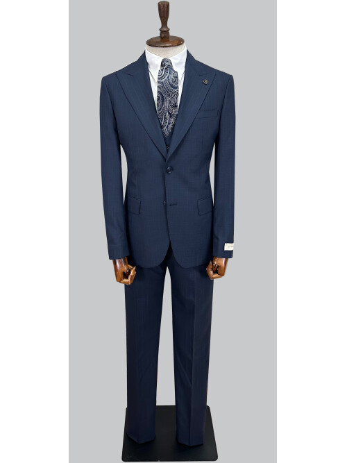 SUIT SARTORIA LACİVERT ÇİZGİLİ YELEKLİ TAKIM 2000/69