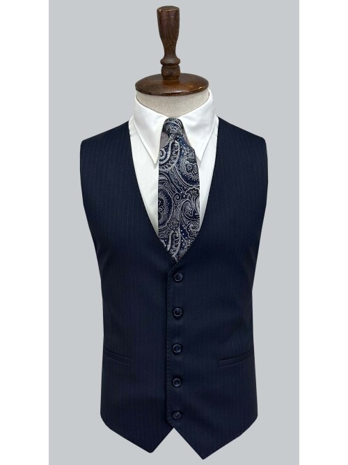 SUIT SARTORIA LACİVERT ÇİZGİLİ YELEKLİ TAKIM 2000/69