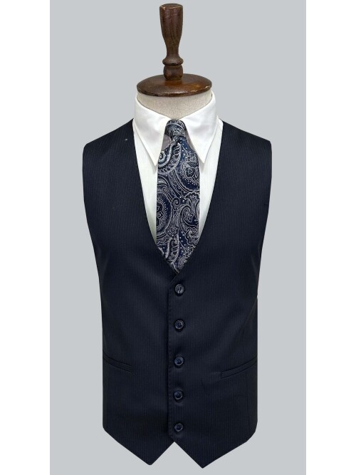 SUIT SARTORIA LACİVERT ÇİZGİLİ YELEKLİ TAKIM 2000/69