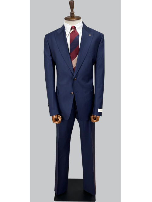 SUIT SARTORIA LACİVERT ÇİZGİLİ YÜNLÜ TAKIM ELBİSE 2000/37