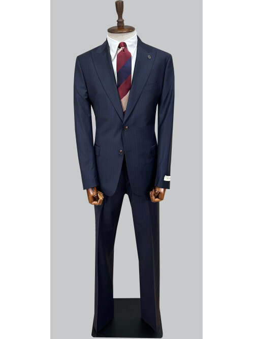 SUIT SARTORIA LACİVERT ÇİZGİLİ YÜNLÜ TAKIM ELBİSE 2000/37