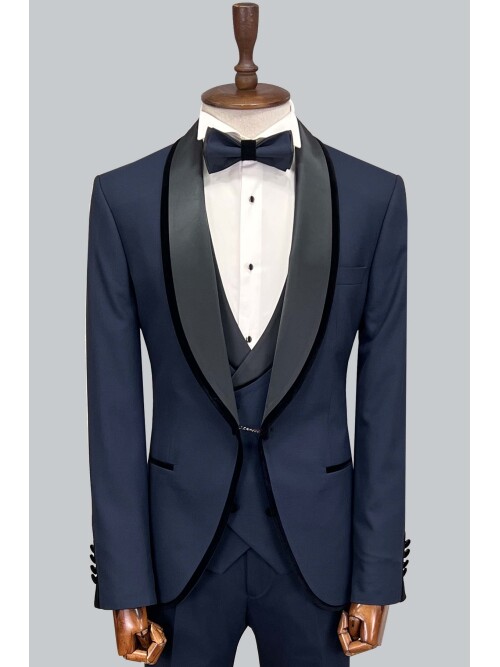 SUIT SARTORIA NAVY BLUE TUXEDO 5618