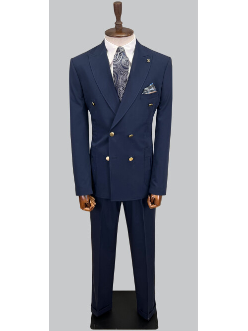 SUIT SARTORIA NAVY BLUE DOUBLE BREASTED SUIT 2802