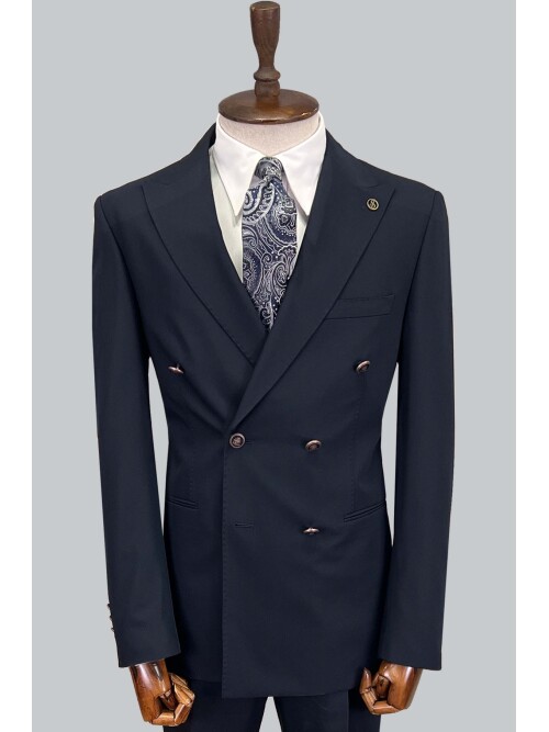 SUIT SARTORIA NAVY BLUE DOUBLE BREASTED SUIT 2826